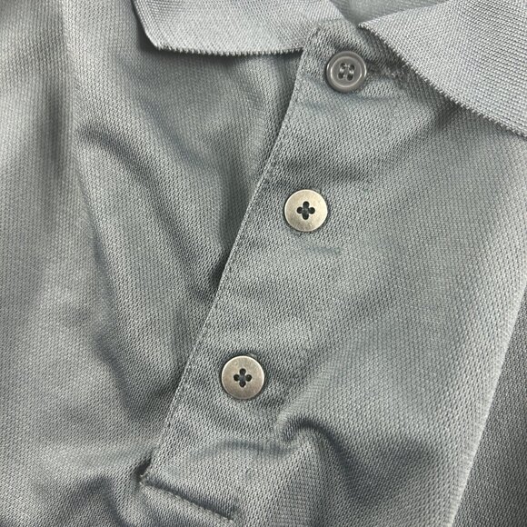 Albertsons Logo Work Shirt Polo Mens Size Small Gray Lightweight Short Sleeve - Picture 5 of 7